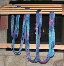 Drying the warp Drying the warp